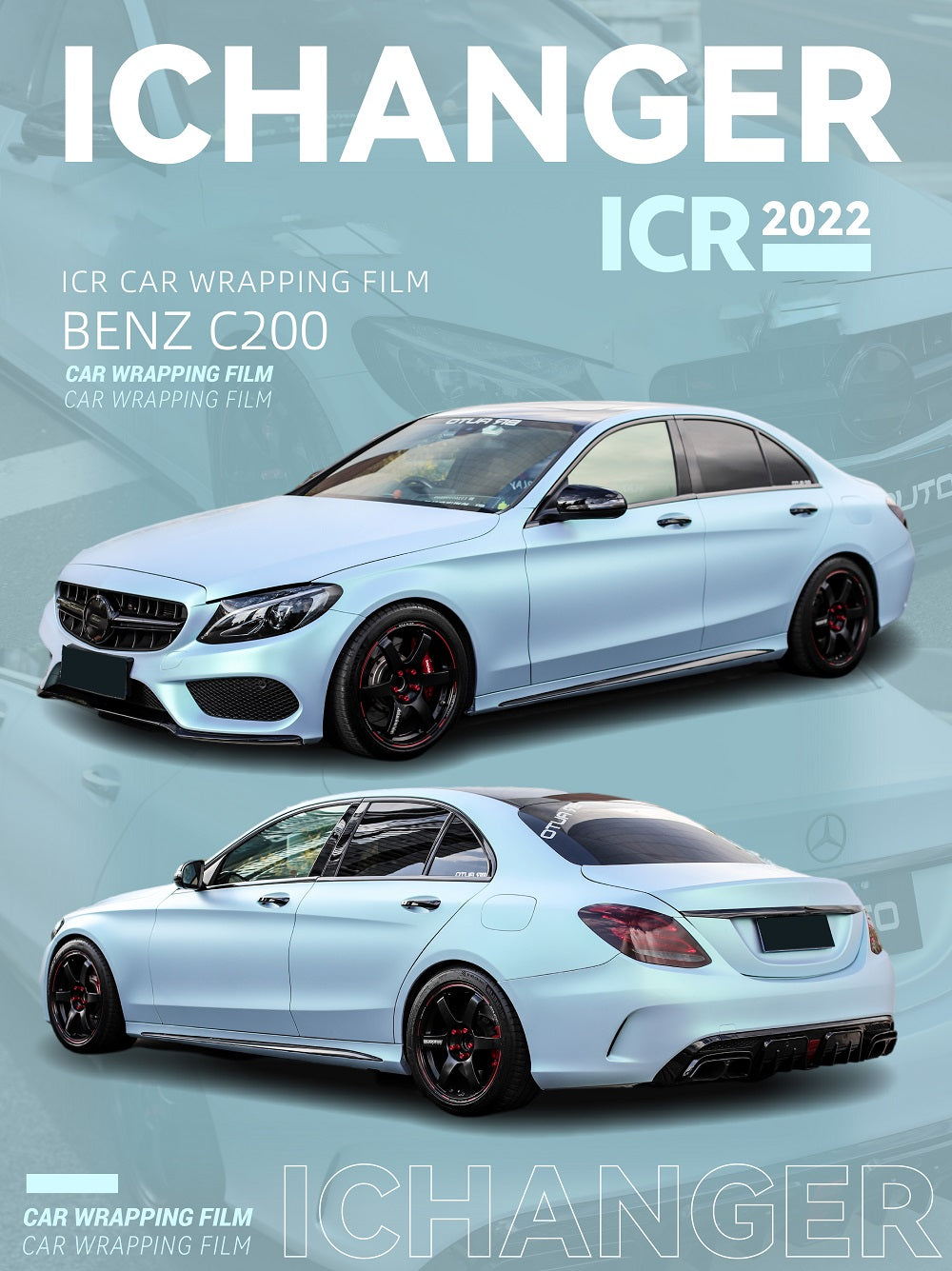 Vinyl Wrap Matte Sierra Blue to Green