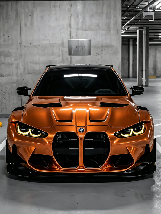 Vinyl Wrap in Malaysia Liquid Metal Orange for BMW