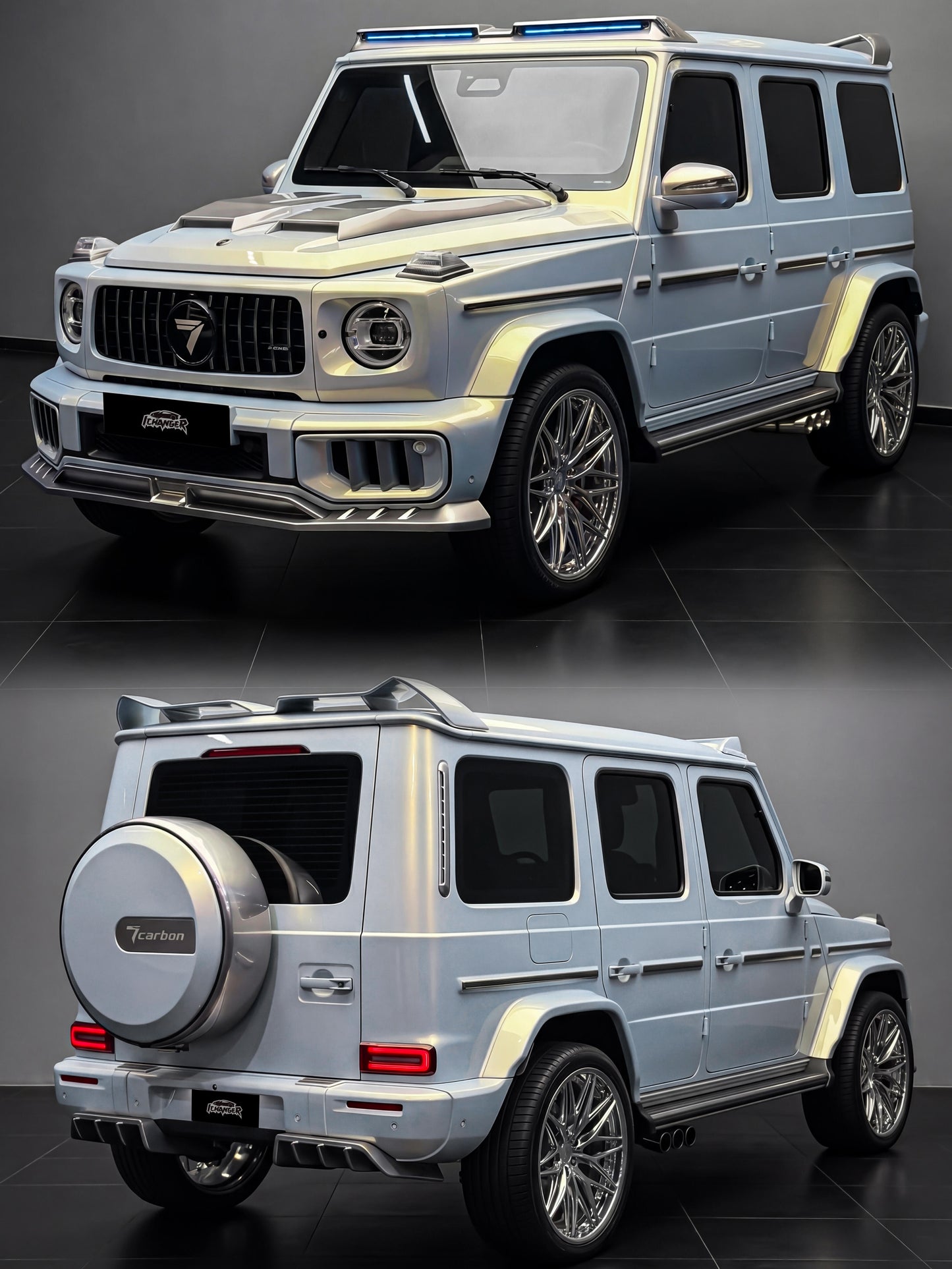 Premium Wrapping Car PPF ICE Blue for Mercedes Benz G63