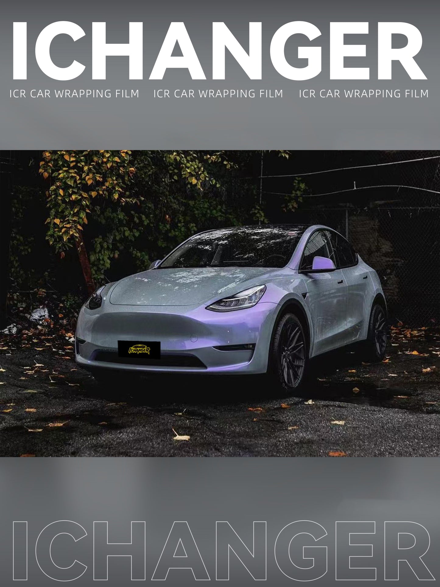 Vinyl Wrap Magic Twin Color Grey to Purple