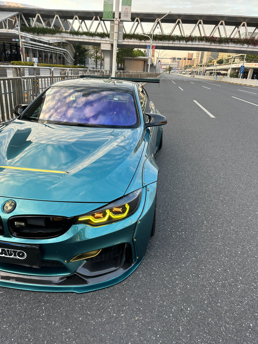 Vinyl Wrap In Los Angeles Lane Green For BMW F82