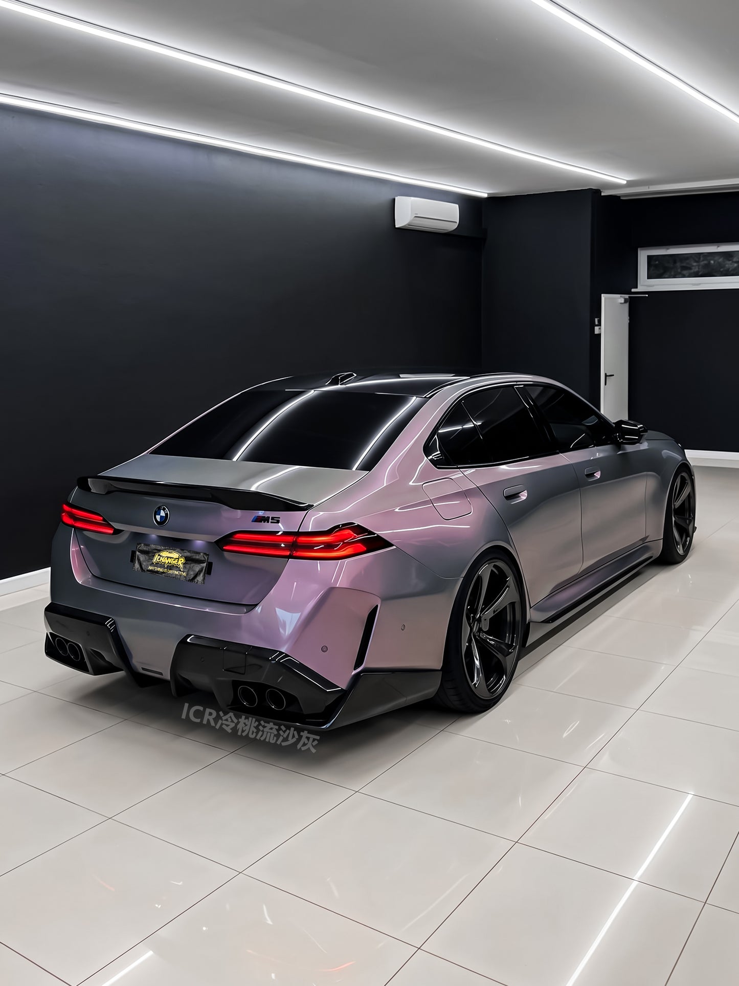 Full Vinyl Wrap in Alabama Cold Peach Flowing Sand Gray for BMW M5