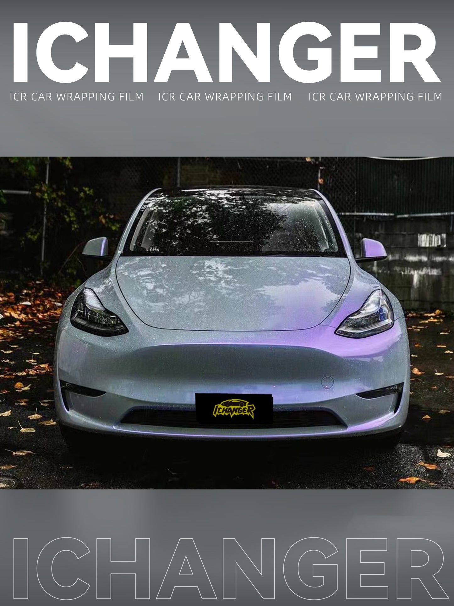 Vinyl Wrap Magic Twin Color Grey to Purple