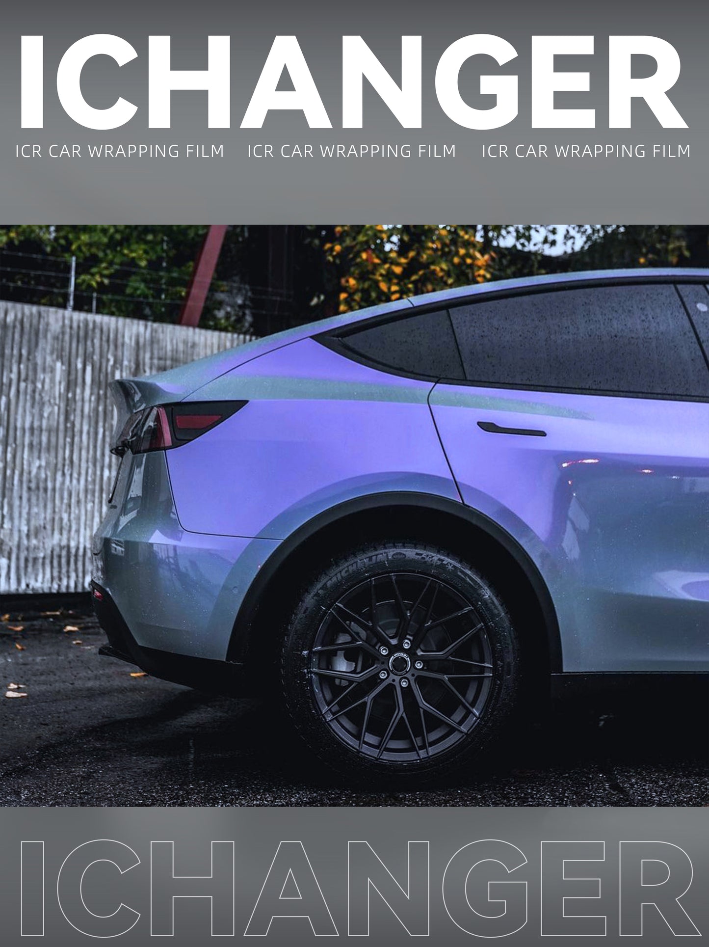 Vinyl Wrap Magic Twin Color Grey to Purple