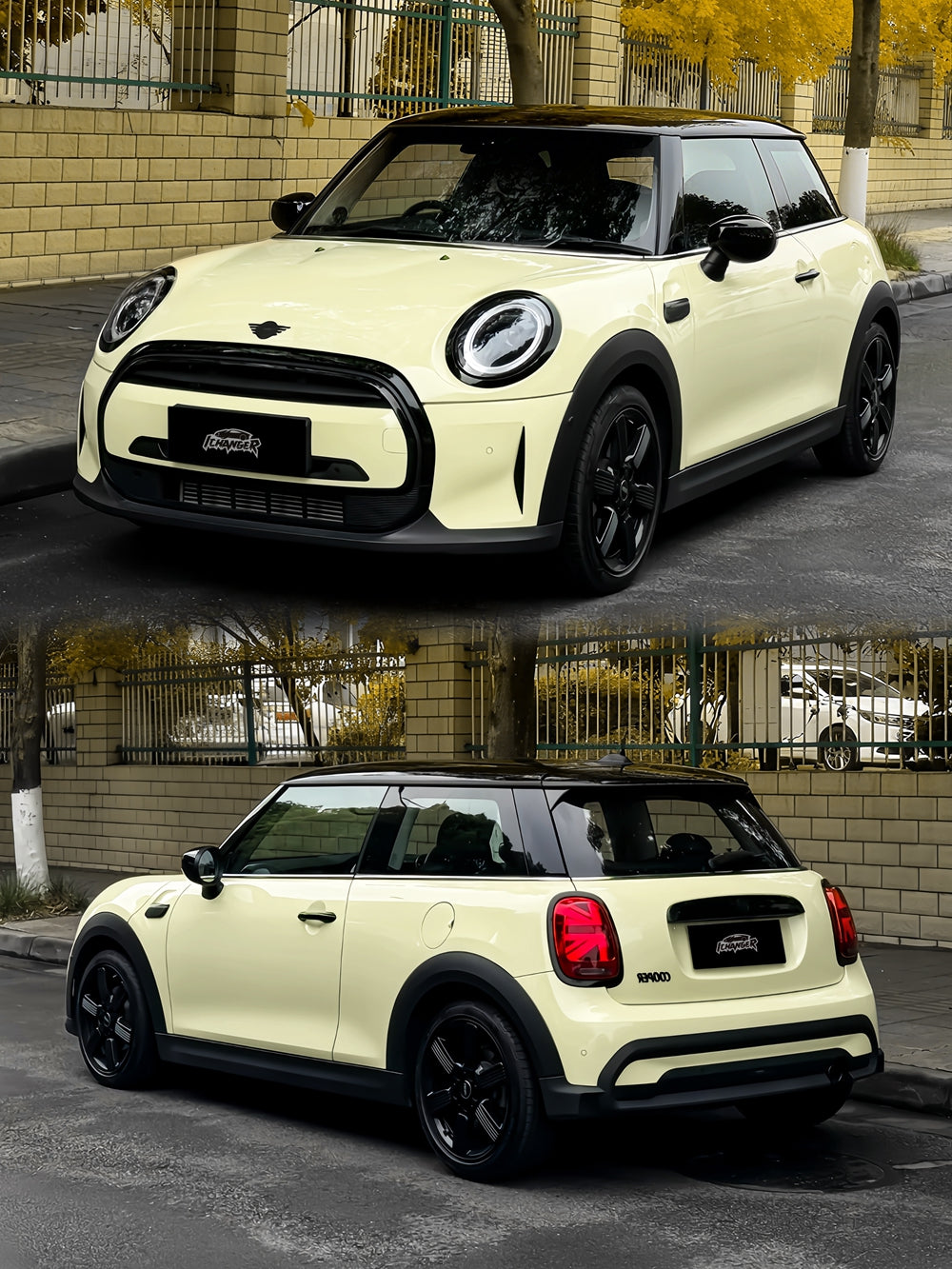 Vinyl Wrap Daisy Yellow For BMW MINI