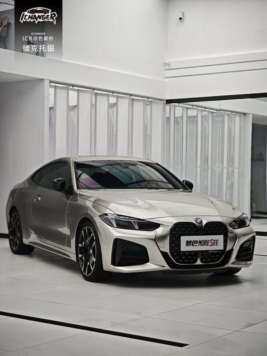 Vinyl Wrap Victor Silver For BMW
