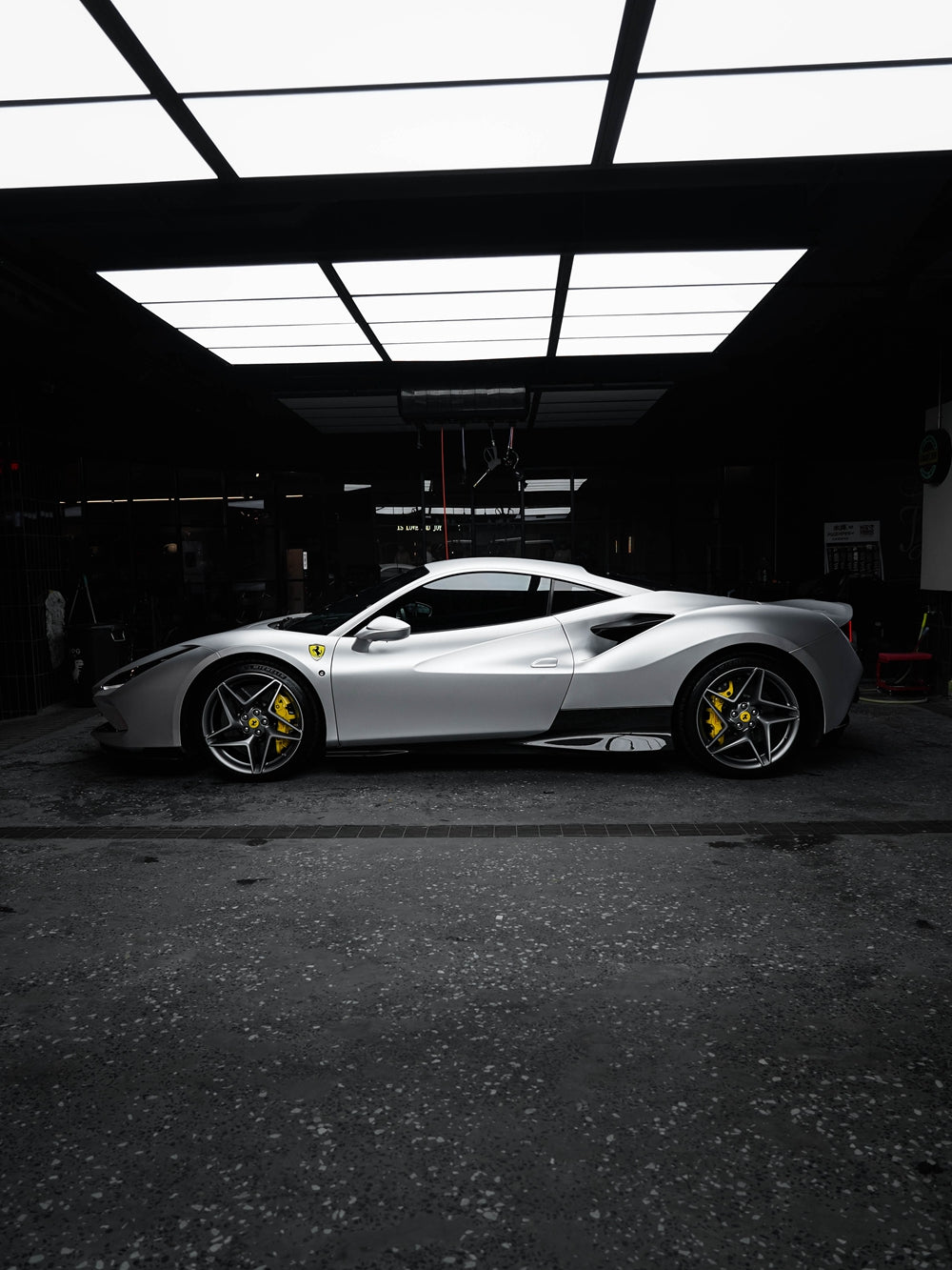 Full Car Wrapping PPF Matte First Frosting Silver for Ferrari F8