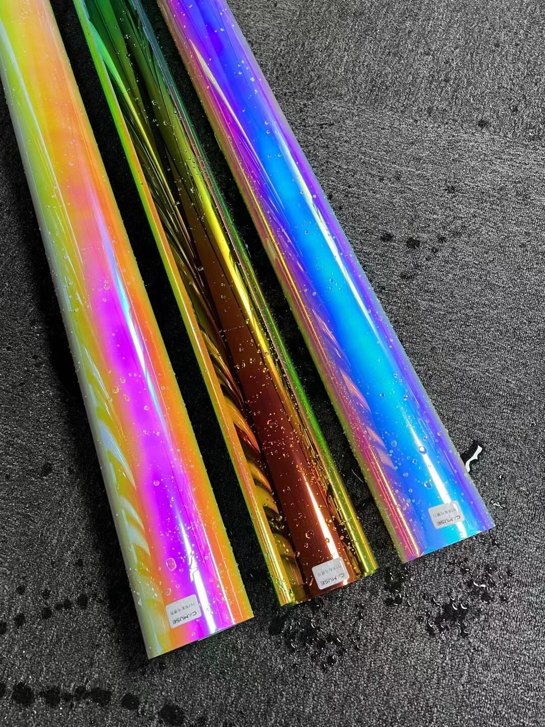 Vinyl Wrap Rainbow Chrome White