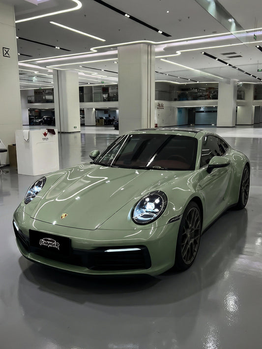 Car Wrap Khaki Green for Porsche Vinyl Wrap