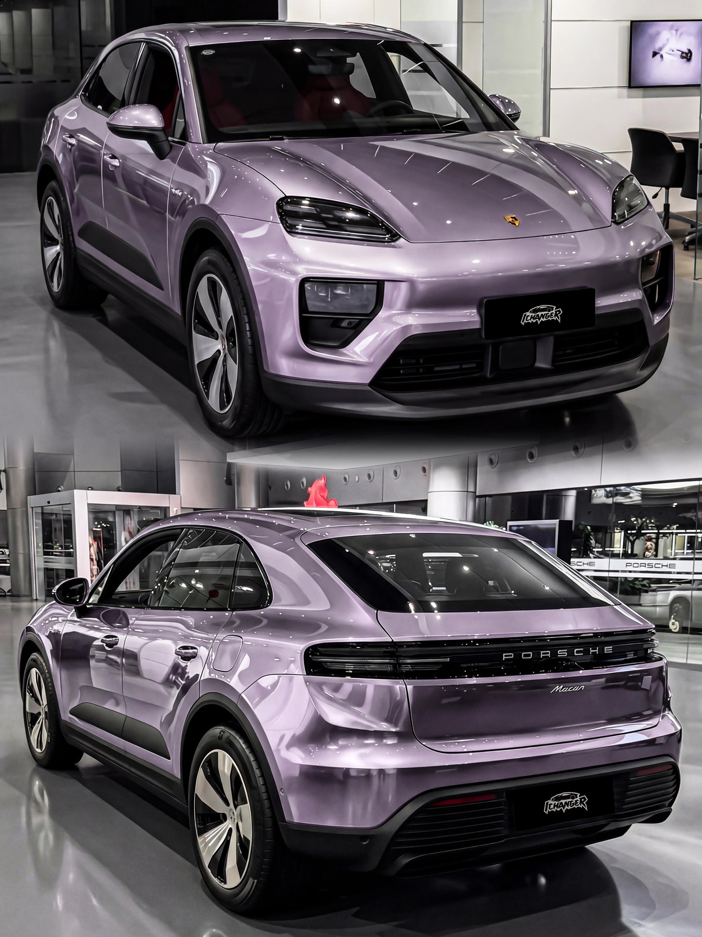 Wrapping School Vinyl Film Water Purple for Porsche
