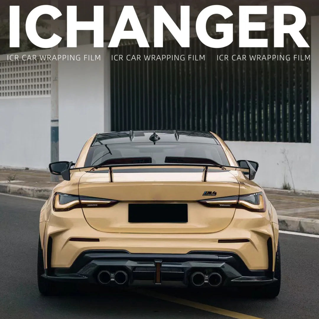 Covering Car Wrapping Vinyl AMG Storm Yellow Vinyl Car Wrapping Film