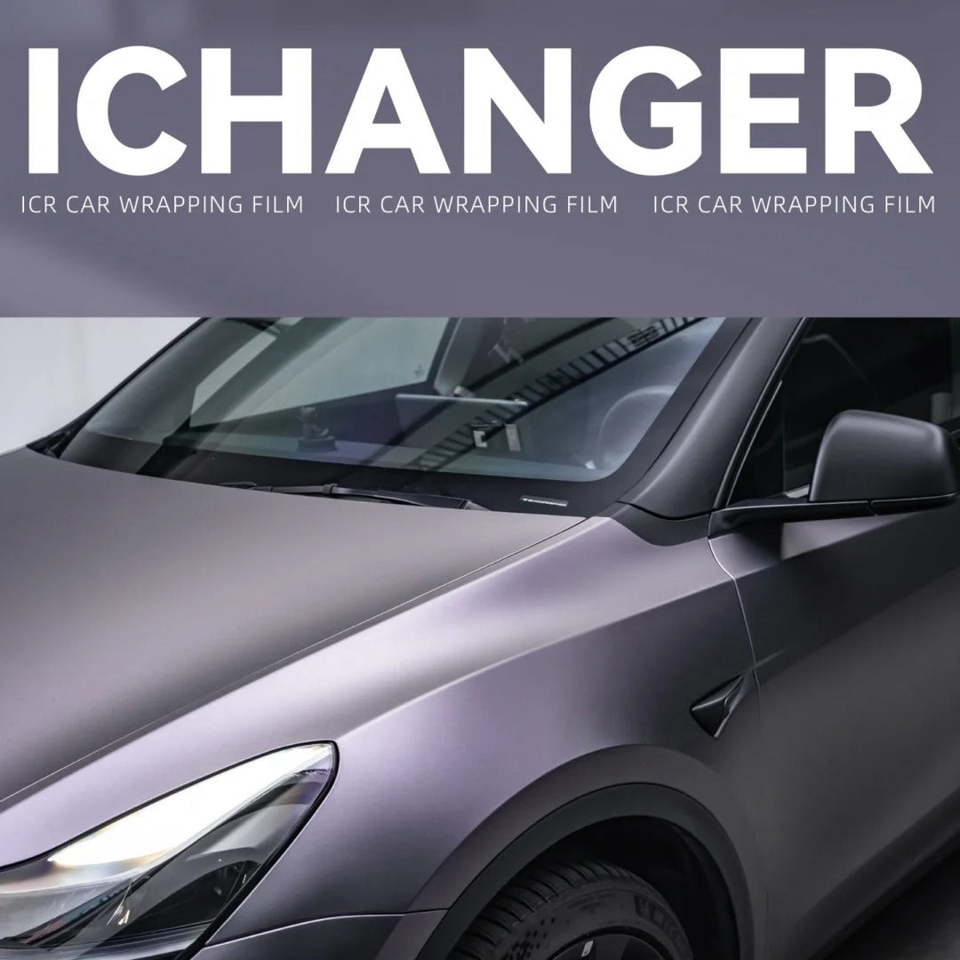 Vinyl Wrapping Car Capri Grey to Purple