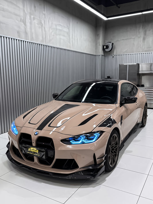 Car Color Change Cost Wrapping PPF Honey Brown for BMW M4
