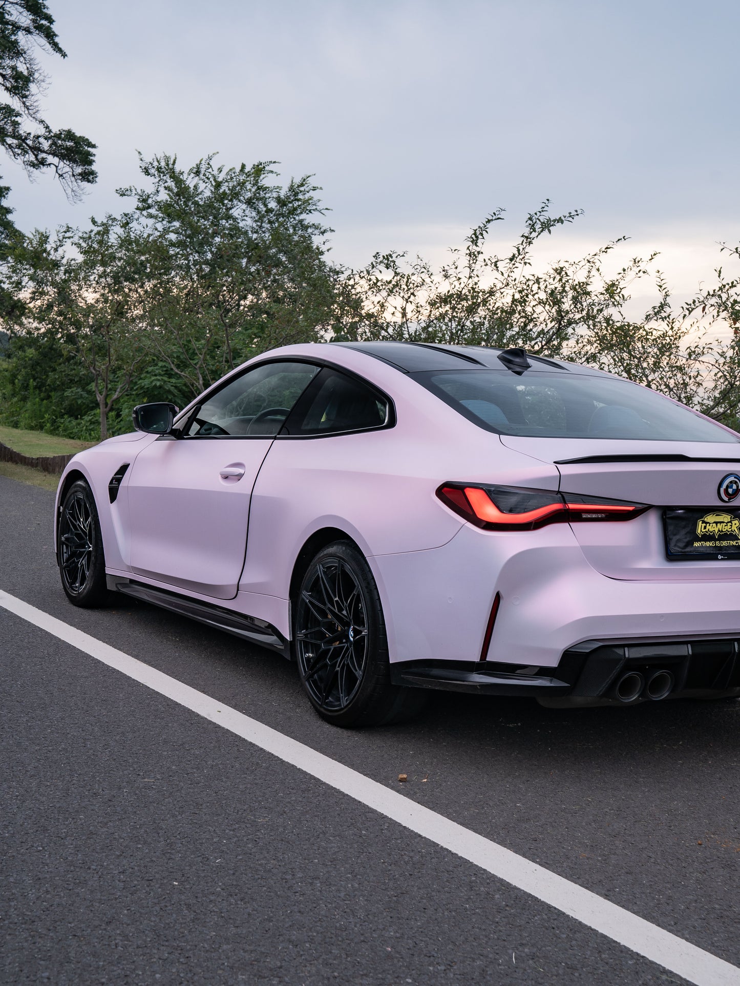Car Wrapping Near Me In New York PPF Liquid Gauze Pink for BWM