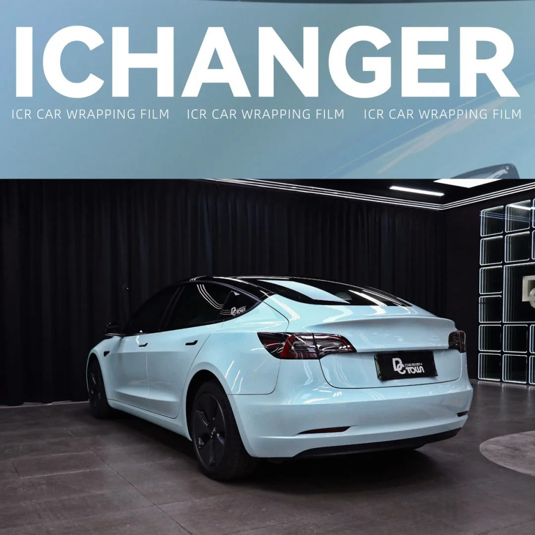 Vinyl Car Wrap Designs Super Gloss Glacier Blue Wrapping Vinyl Film