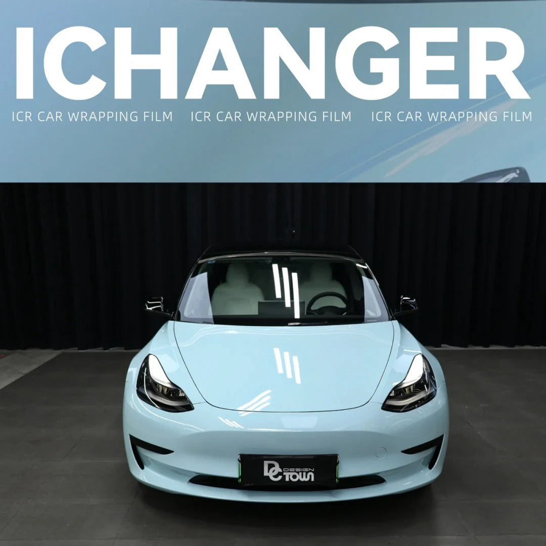 Vinyl Car Wrap Designs Super Gloss Glacier Blue Wrapping Vinyl Film