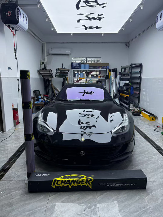 Ichangerfilm Car Wrap Rukia Purple for Ferrari