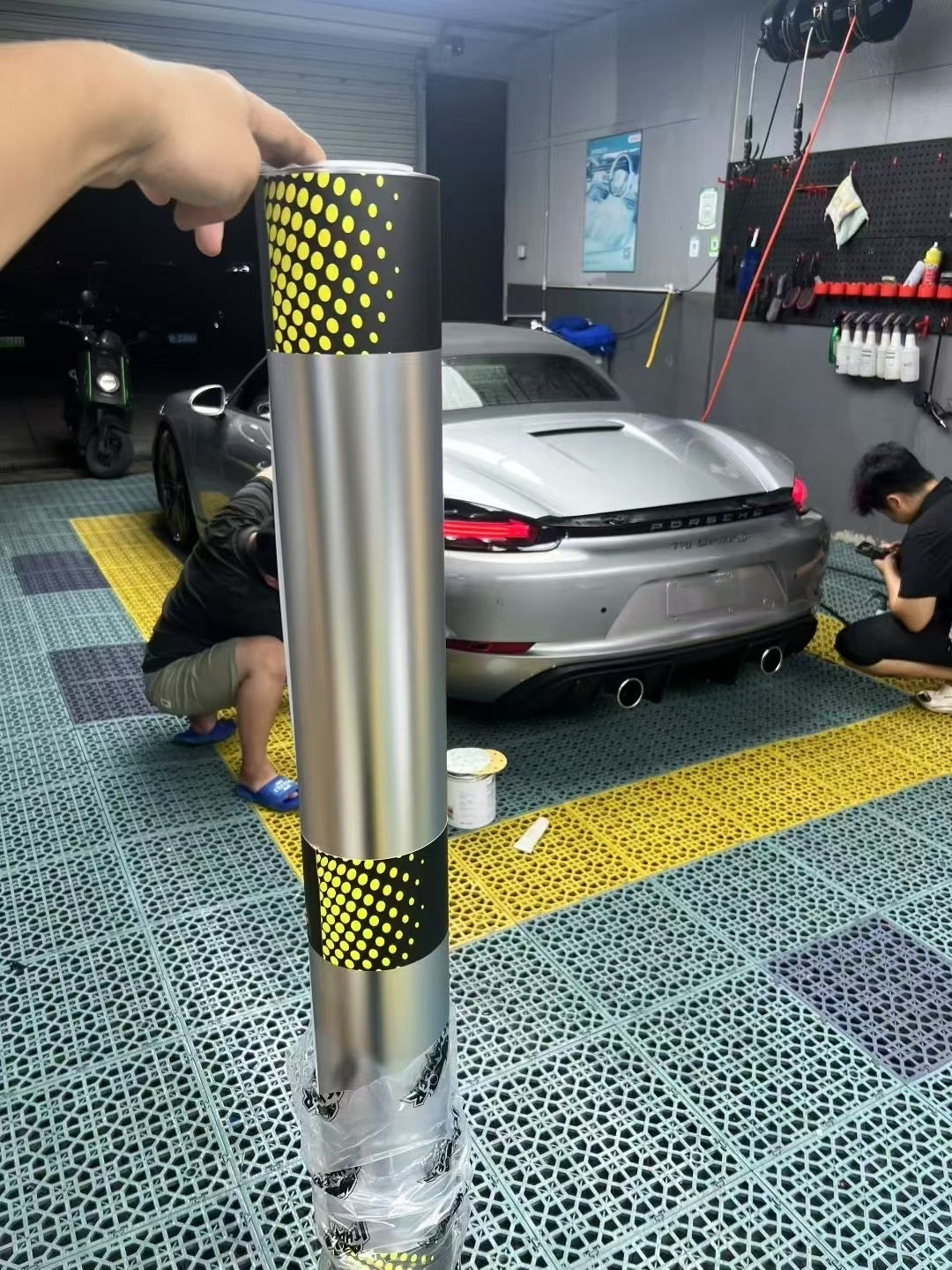 Ichangerfilm Car Vinyl Wrapping Victor Silver for Porsche