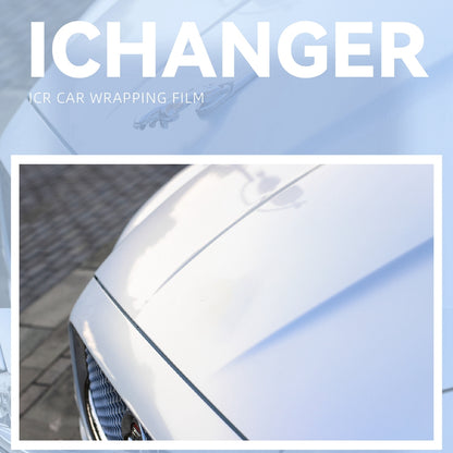 Vehicle Wrap Iridescence Laser White
