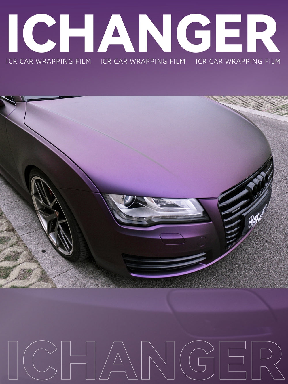 How Much Full Vinyl Wrap PPF Matte Whirlpool Purple for Audi A7