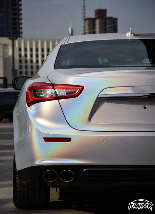 Vinyl Wrap Iridescence Laser White