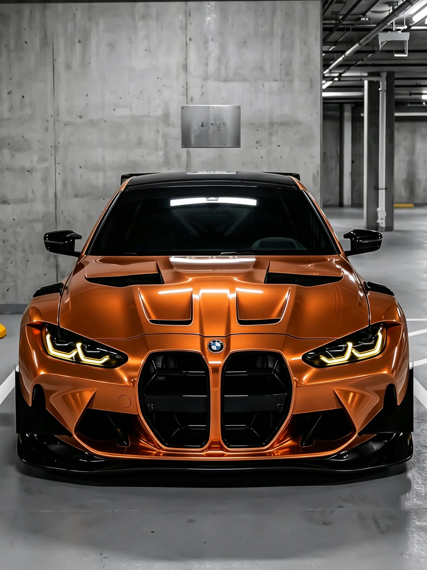 Vinyl Wrap in Malaysia Liquid Metal Orange for BMW