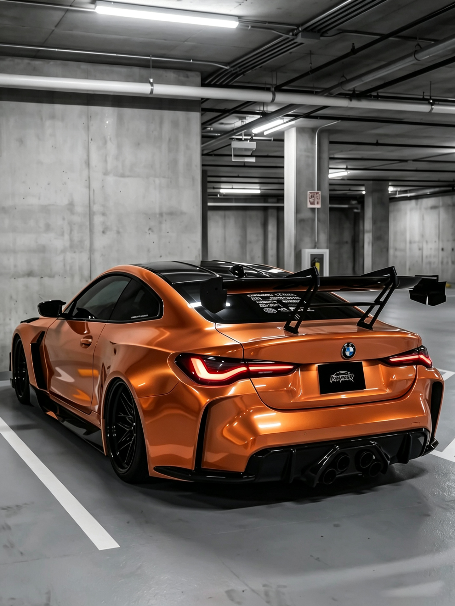 Vinyl Wrap in Malaysia Liquid Metal Orange for BMW