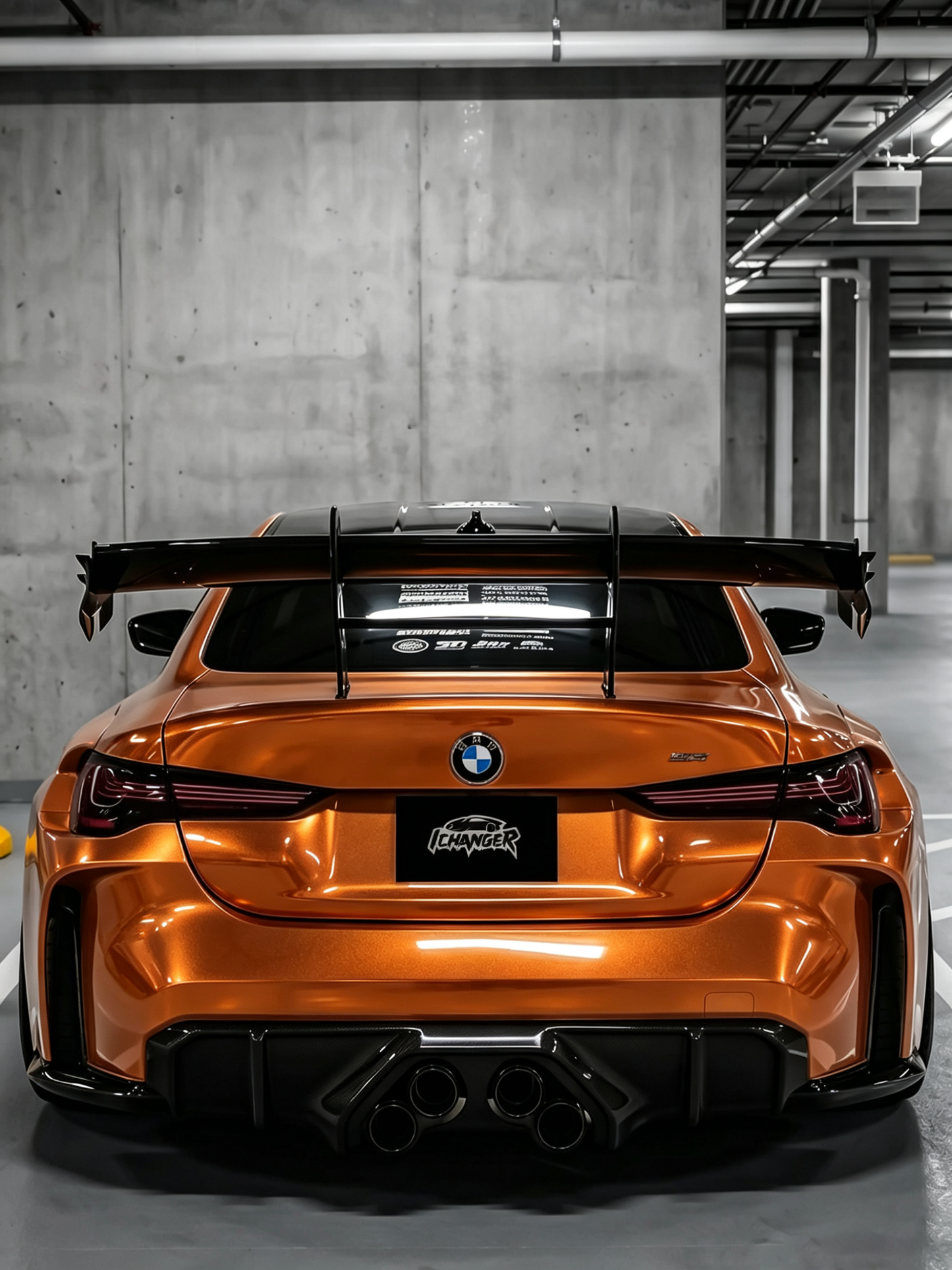 Vinyl Wrap in Malaysia Liquid Metal Orange for BMW