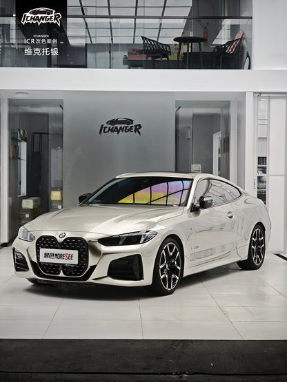 Vinyl Wrap Victor Silver For BMW