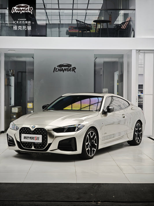Vinyl Wrap Victor Silver For BMW