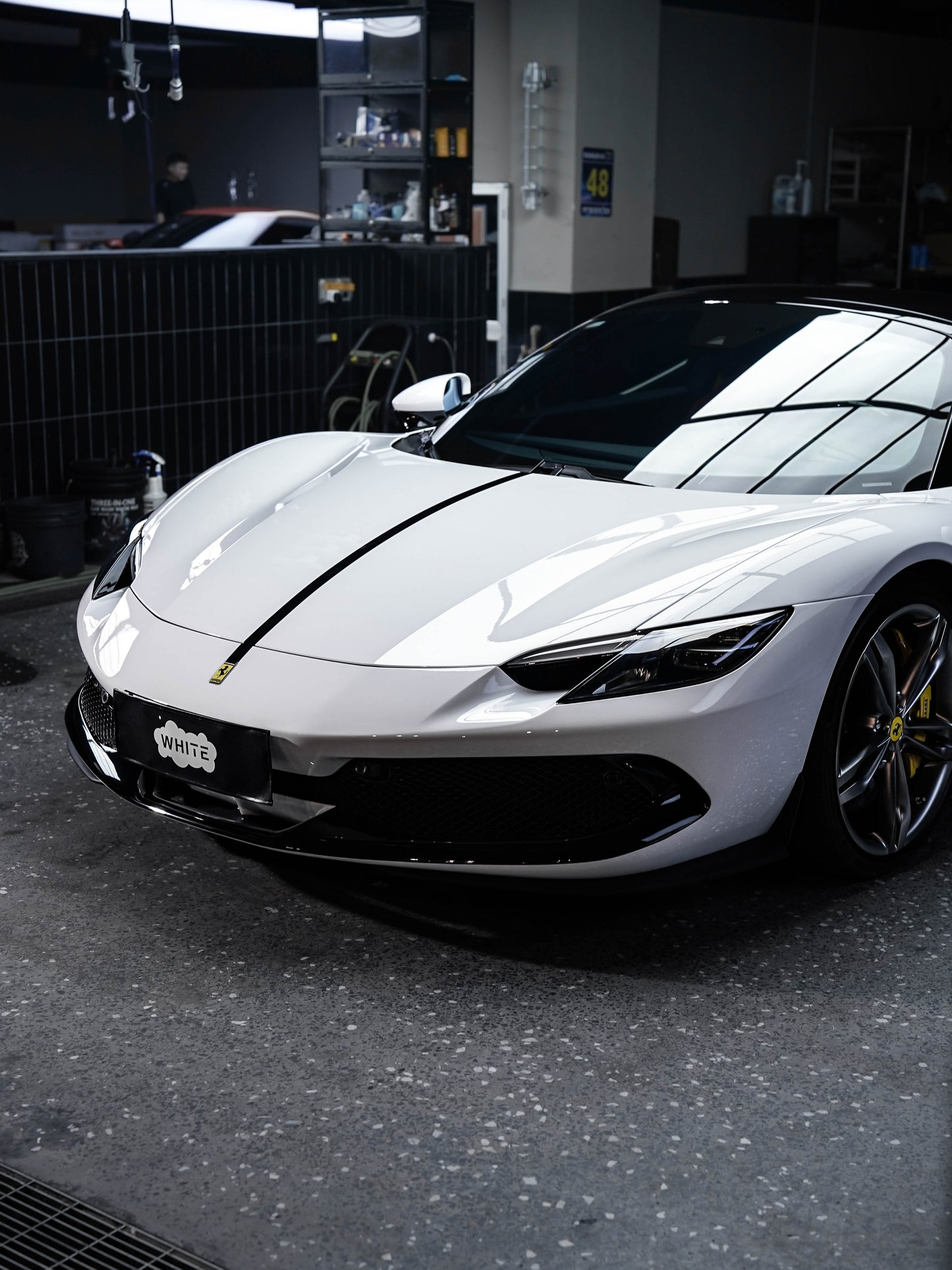 Buy Car Wrapping Vinyl PPF Champion White for Ferrari F8