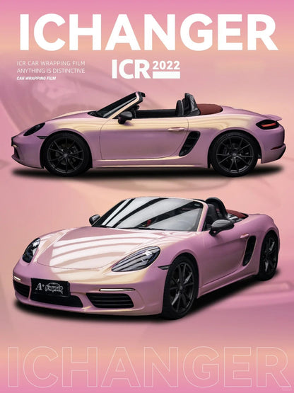 Vinyl Wrap Glasses Pink to Gold