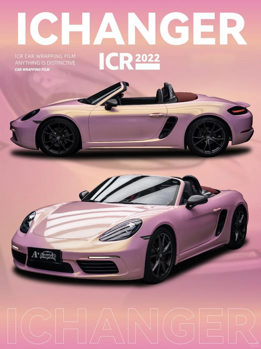 Vinyl Wrap Glasses Pink to Gold