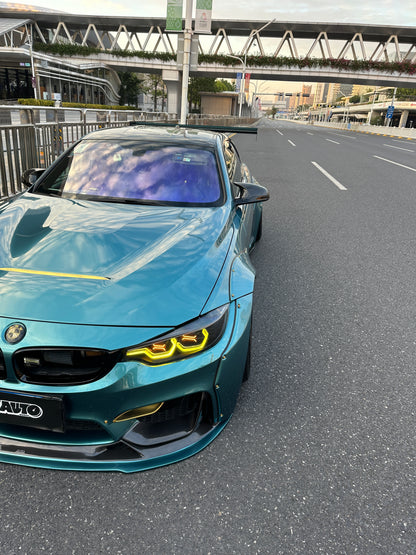 Vinyl Wrap In Los Angeles Lane Green For BMW F82
