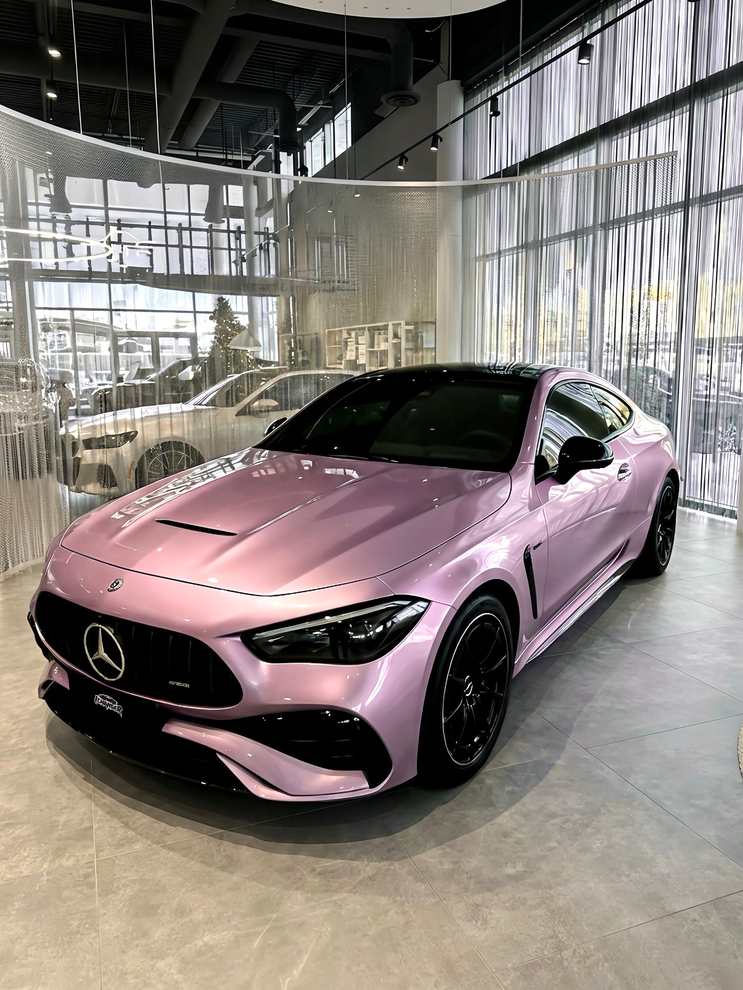 How Long Full Wrapping Car in Los Angeles PPF Water Pink for Mercedes Benz