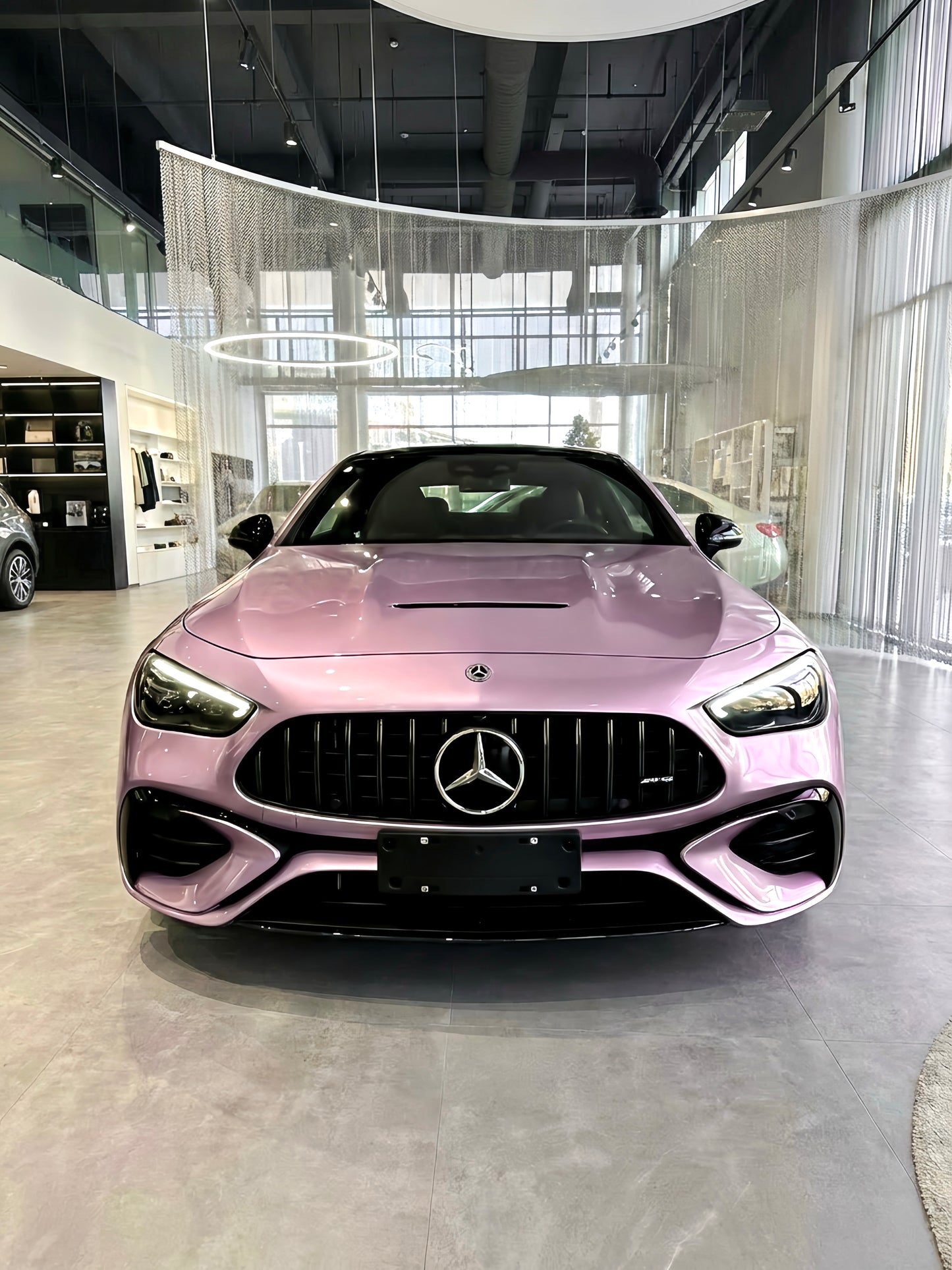 How Long Full Wrapping Car in Los Angeles PPF Water Pink for Mercedes Benz