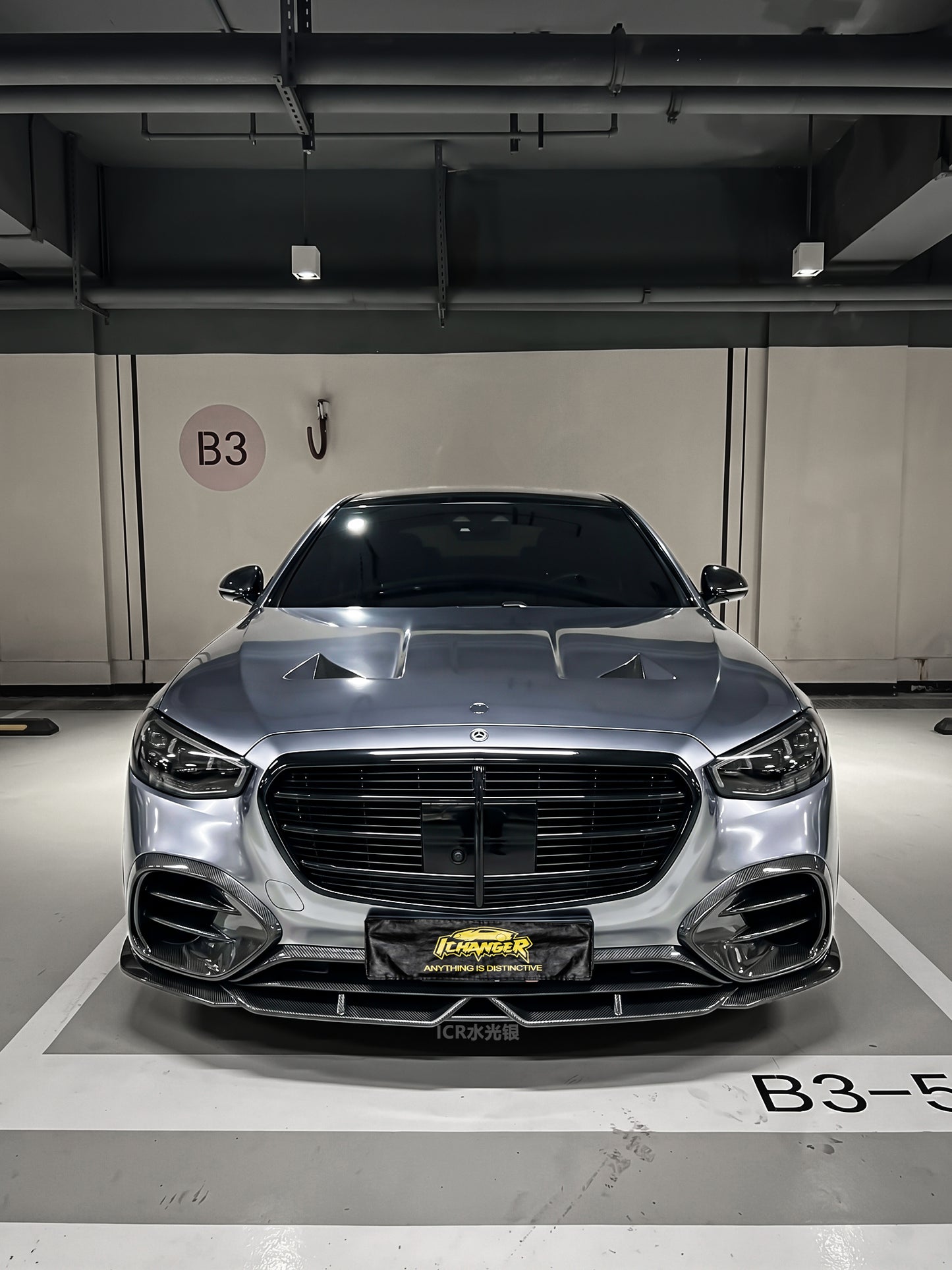 Premium Unique Car Color Vinyl Film Water Silver for Mercedes Benz AMG