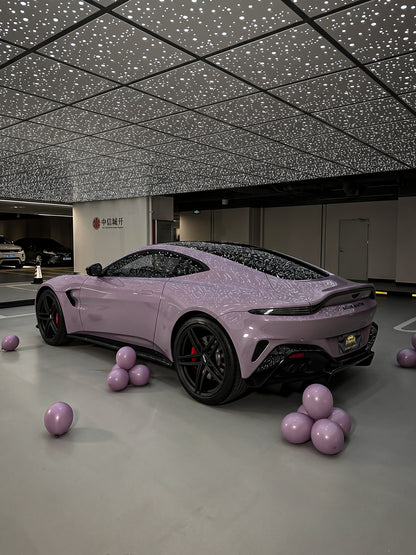 How Long Full Car Vinyl Wrapping in Germany Vola Purple for Aston Martin