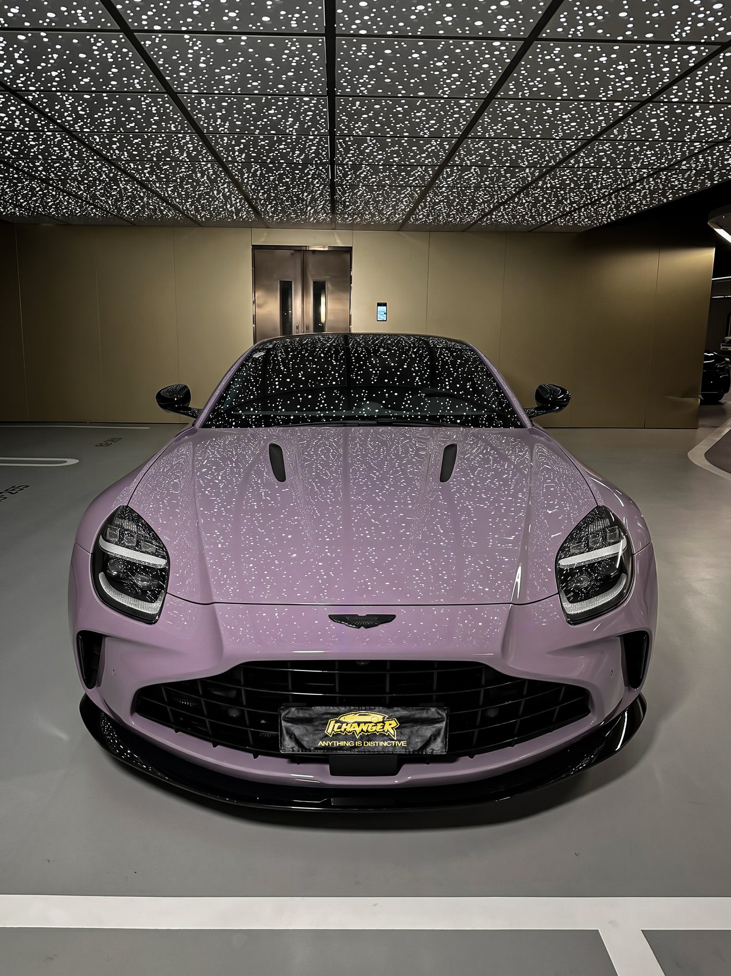 How Long Full Car Vinyl Wrapping in Germany Vola Purple for Aston Martin