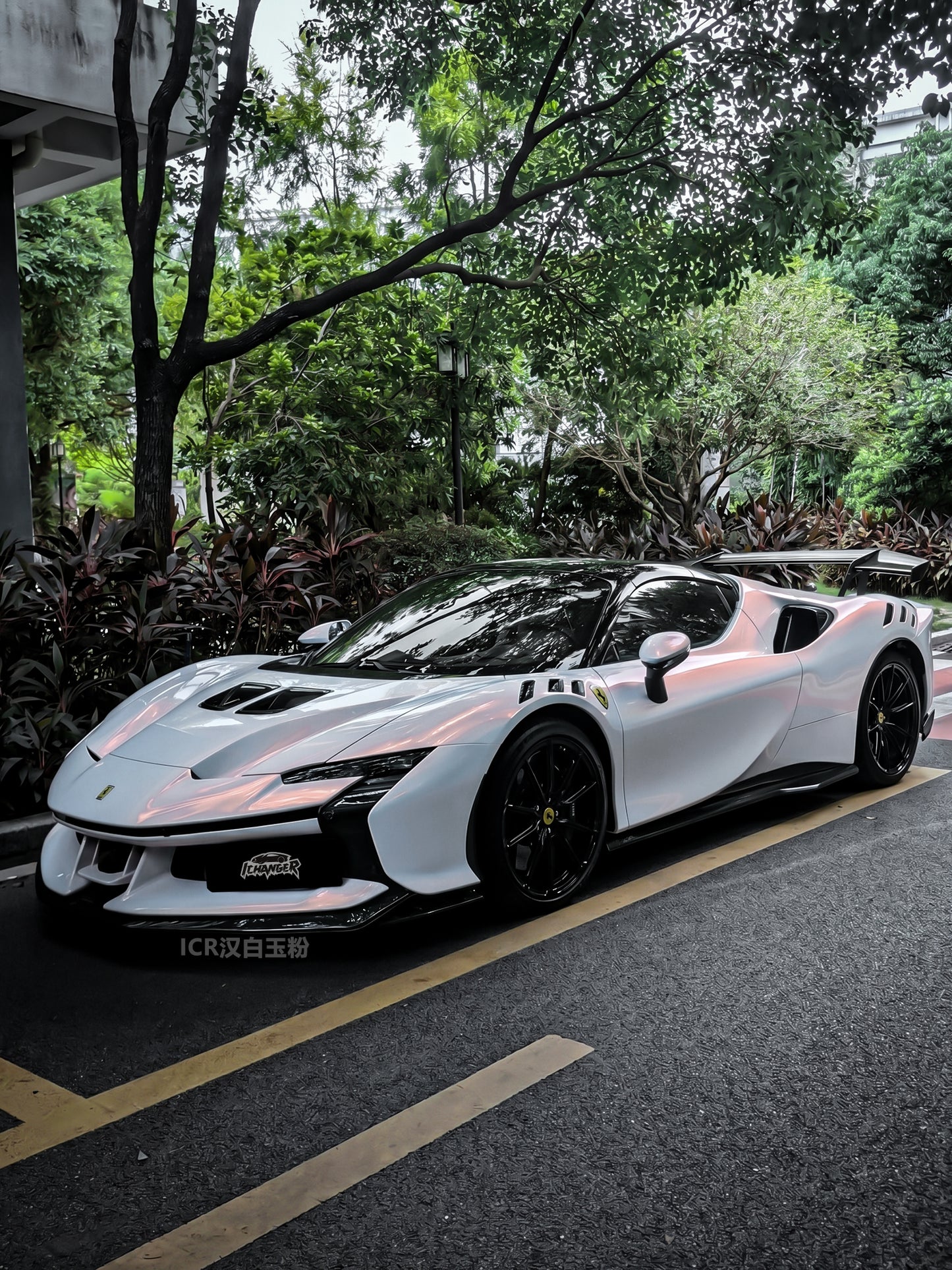 What is the Warranty Full Car Vinyl Wrapping Han Jade White Powder for Ferrari