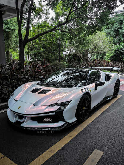 What is the Warranty Full Car Vinyl Wrapping Han Jade White Powder for Ferrari