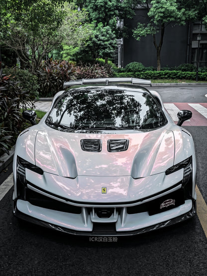 What is the Warranty Full Car Vinyl Wrapping Han Jade White Powder for Ferrari