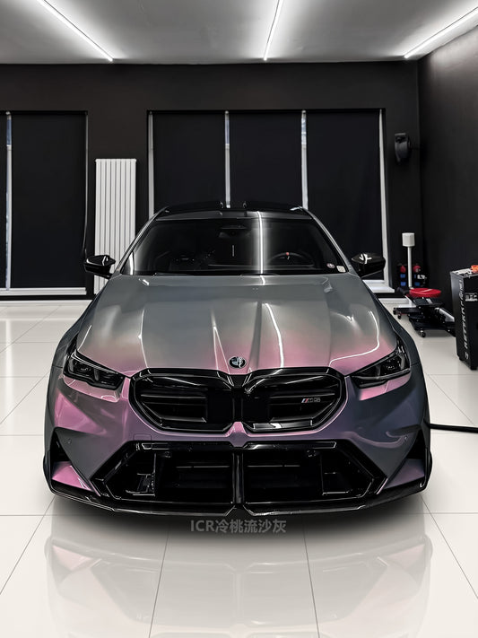 Full Vinyl Wrap in Alabama Cold Peach Flowing Sand Gray for BMW M5