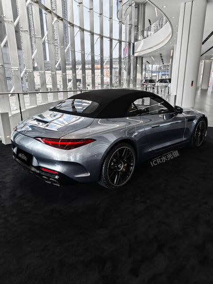 How to Wrap Full Car Vinyl Wrap Water Silver for Mercedes Benz AMG