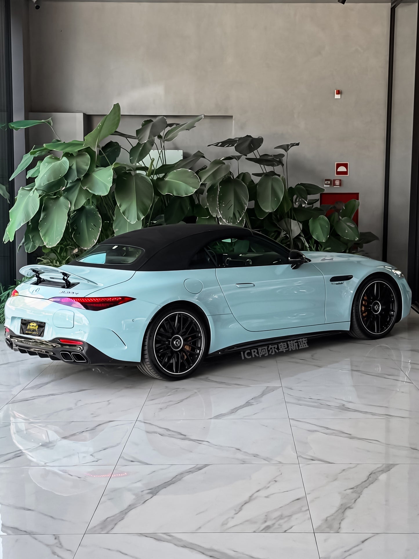 Full Car Wrapping for Tesla In Los Angeles PPF Alps Blue for Mercedes Benz