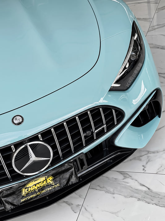 Full Car Wrapping for Tesla In Los Angeles PPF Alps Blue for Mercedes Benz