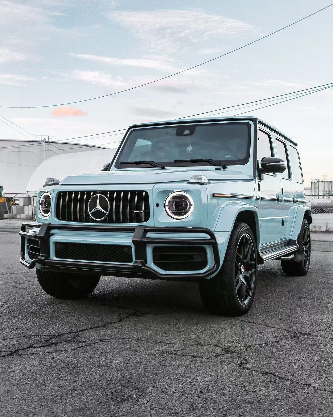 Full PPF Wrapping Car in Los Angeles PPF Alps Blue for Mercedes Benz G63