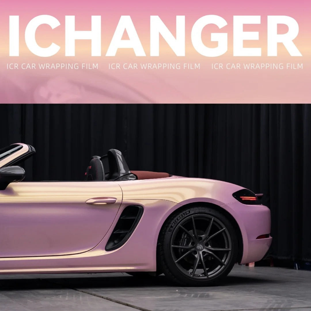 Vinyl Wrap Glasses Pink to Gold
