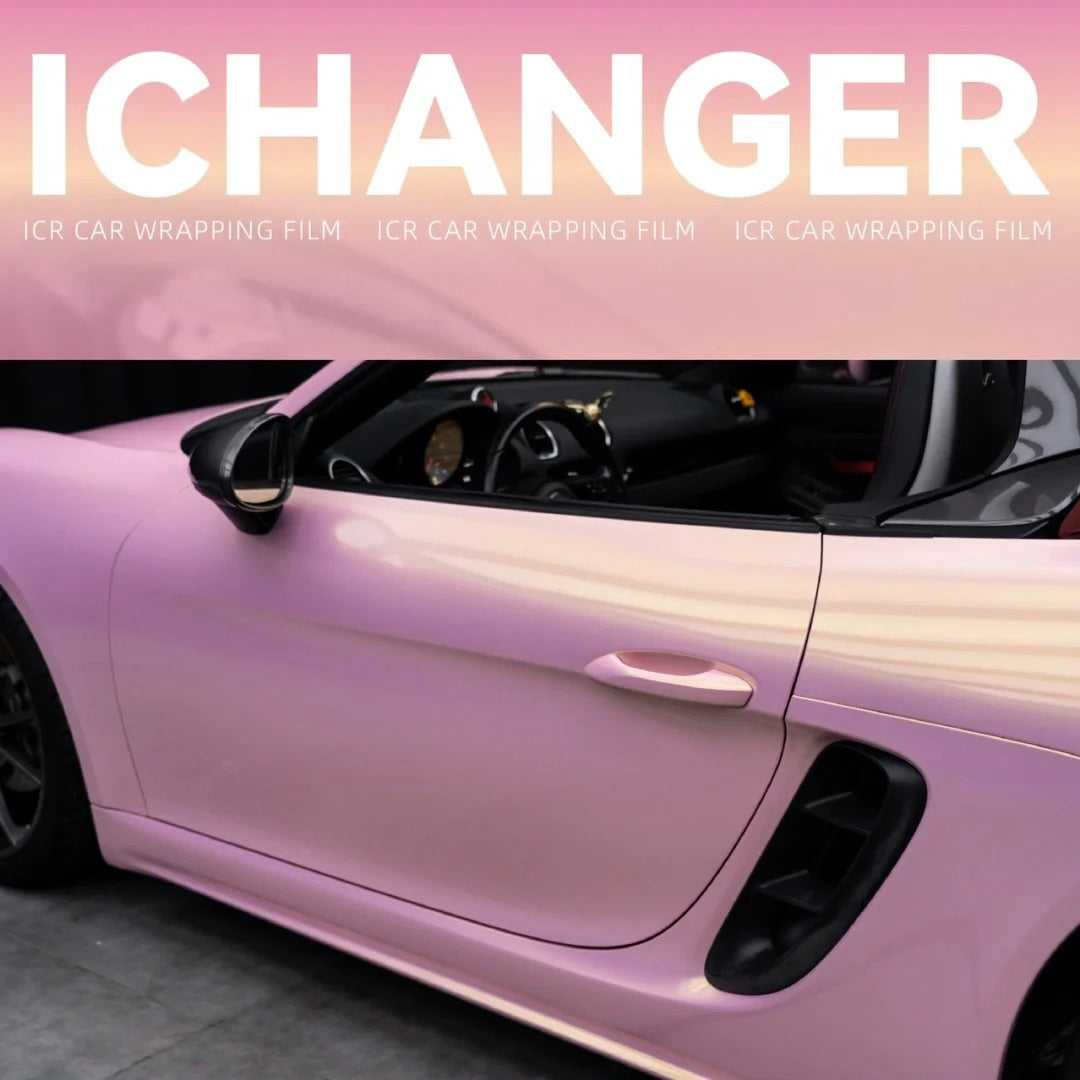 Vinyl Wrap Glasses Pink to Gold