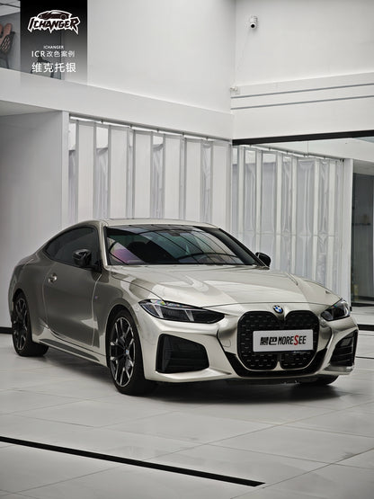 Vinyl Wrap Victor Silver For BMW